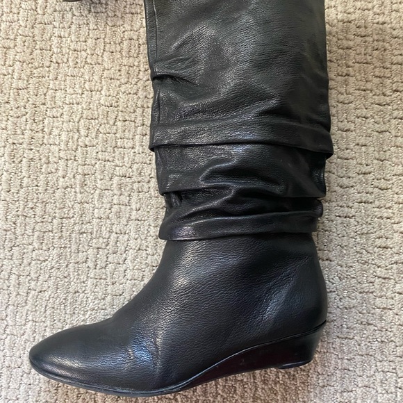 Womens black leather boots - Picture 12 of 12